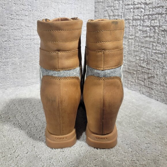Sorel Joan of Arctic Wedge III Lexie Brown Boots NL4362-243 Women's Size 8.5 US - Picture 4 of 12